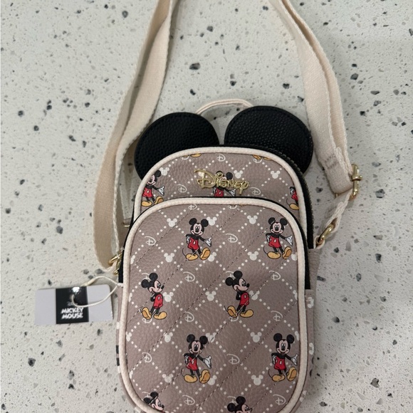 Disney Handbags - Disney Mickey Mouse Mini Crossbody Bag - Beige, Black